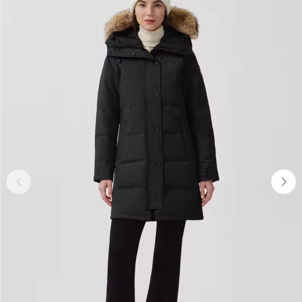 Canada Goose Black Puffer Jacket with Fur Hood